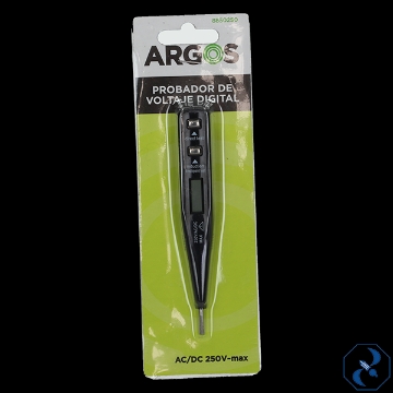 Mostrar detalles de PROBADOR DE VOLTAJE 12-220 V DIGITAL ARGOS 8850250 Imagen de PROBADOR DE VOLTAJE 12-220 V DIGITAL ARGOS 8850250
