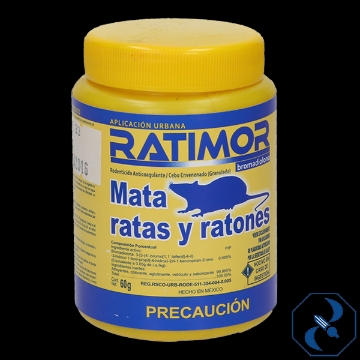 Mostrar detalles de RATIMOR BROMADIOLONA AVENA 60GRS 69003 Imagen de RATIMOR BROMADIOLONA AVENA 60GRS 69003