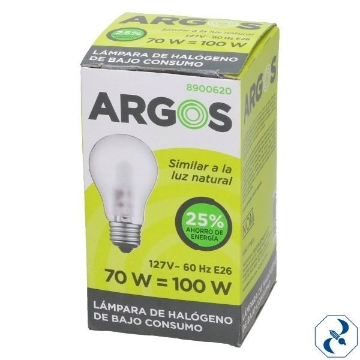 Mostrar detalles de FOCO 70 W HALOGENO BAJO CONSUMO ARGOS 8900620 Imagen de FOCO 70 W HALOGENO BAJO CONSUMO ARGOS 8900620