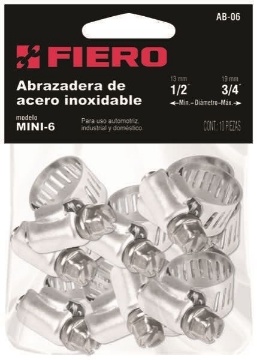 Mostrar detalles de ABRAZADERA REFORZADA  6 1/2 - 3/4 PULG FIERO AB-6 Imagen de ABRAZADERA REFORZADA  6 1/2 - 3/4 PULG FIERO AB-6