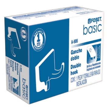 Mostrar detalles de GANCHO DOBLE DE SEMIEMPOTRAR FOSET A-906 Imagen de GANCHO DOBLE DE SEMIEMPOTRAR FOSET A-906