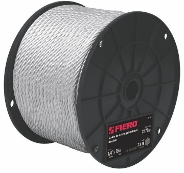 Mostrar detalles de D 1 CABLE DE ACERO 1/4 PULG FLEXIBLE 75 m FIERO CAB-1/4F Imagen de D 1 CABLE DE ACERO 1/4 PULG FLEXIBLE 75 m FIERO CAB-1/4F