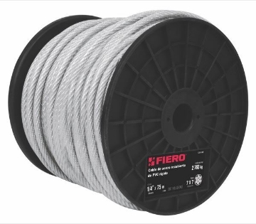 Mostrar detalles de D 1 CABLE DE ACERO 1/4 PULG RIGIDO RECUBIERTO FIERO CAB-1/4RX Imagen de D 1 CABLE DE ACERO 1/4 PULG RIGIDO RECUBIERTO FIERO CAB-1/4RX