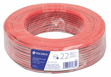 Mostrar detalles de CABLE PARA BOCINA 22AWG BICOLOR 100MTS VOLTECH CABO-22B Imagen de CABLE PARA BOCINA 22AWG BICOLOR 100MTS VOLTECH CABO-22B