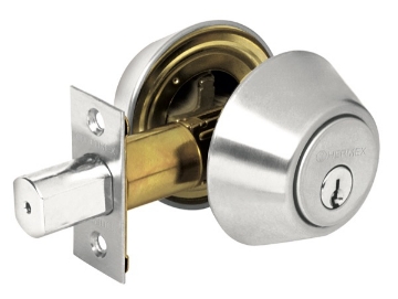 Mostrar detalles de CERROJO DOBLE CILINDRO CROMO MATE HERMEX CERO-32P Imagen de CERROJO DOBLE CILINDRO CROMO MATE HERMEX CERO-32P