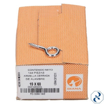 Mostrar detalles de ARMELLA 19X60 C/144 PZAS CERRADA DIANA FD006019 Imagen de ARMELLA 19X60 C/144 PZAS CERRADA DIANA FD006019