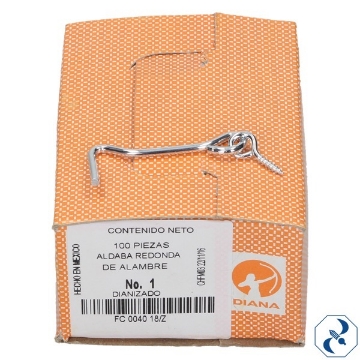 Mostrar detalles de ALDABA 1 18X40 C/100 PZAS REDONDA DIANA FC004018 Imagen de ALDABA 1 18X40 C/100 PZAS REDONDA DIANA FC004018