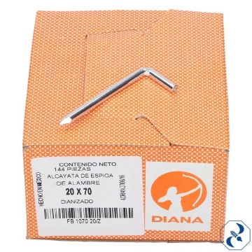 Mostrar detalles de ALCAYATA 20X70 C/144 PZAS DEESPIGA DIANA FB107020 Imagen de ALCAYATA 20X70 C/144 PZAS DEESPIGA DIANA FB107020