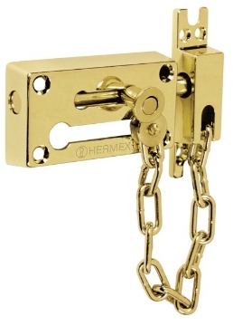 Mostrar detalles de D 6 PASADOR CON CADENA ACABADO LATON HERMEX PACA-1 Imagen de D 6 PASADOR CON CADENA ACABADO LATON HERMEX PACA-1