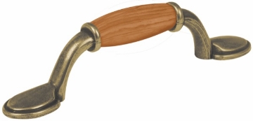 Mostrar detalles de D 12 JALADERA PARA MUEBLE LATON ANTIGUO COMBINADA CON DECORADO (IMITACION MADERA) HERMEX JAL-0631 Imagen de D 12 JALADERA PARA MUEBLE LATON ANTIGUO COMBINADA CON DECORADO (IMITACION MADERA) HERMEX JAL-0631