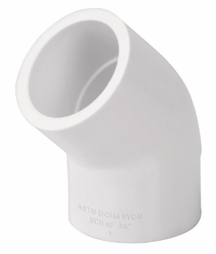 Mostrar detalles de CODO 45  DE PVC, 19 MM FOSET PVC-862 Imagen de CODO 45  DE PVC, 19 MM FOSET PVC-862