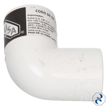Mostrar detalles de CODO 90 FA09 1/2 PVC HIDRAULICO IUSA  615362 Imagen de CODO 90 FA09 1/2 PVC HIDRAULICO IUSA  615362