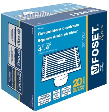 Mostrar detalles de D 2 RESUMIDERO CUADRADO DE LATON 4 X 4 PULG FOSET RS-801 Imagen de D 2 RESUMIDERO CUADRADO DE LATON 4 X 4 PULG FOSET RS-801