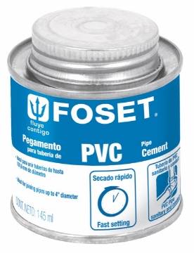 Mostrar detalles de PEGAMENTO PARA  PVC EN LATA 145 ML FOSET PPVC-145 Imagen de PEGAMENTO PARA  PVC EN LATA 145 ML FOSET PPVC-145