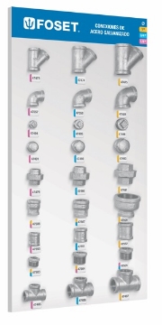 Mostrar detalles de D 1 EXHIBIDOR  DE CONEXIONES ACERO GALV FOSET EX-CG-FOS Imagen de D 1 EXHIBIDOR  DE CONEXIONES ACERO GALV FOSET EX-CG-FOS