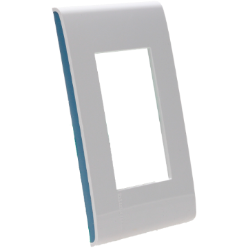Mostrar detalles de D 1 PLACA DE 3 U CON CHSASIS DE RESINA  BLANCO CON LATERALES COLOR AQUA MODUS PRO E5N3AQPTL Imagen de D 1 PLACA DE 3 U CON CHSASIS DE RESINA  BLANCO CON LATERALES COLOR AQUA MODUS PRO E5N3AQPTL