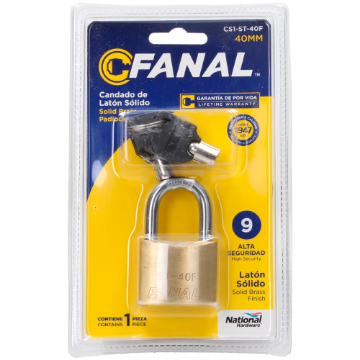 Mostrar detalles de D 1 CANDADO EXTRA SEGURIDAD 40 mm  LLAVE TUBULAR  FANAL CS1-ST-40F Imagen de D 1 CANDADO EXTRA SEGURIDAD 40 mm  LLAVE TUBULAR  FANAL CS1-ST-40F
