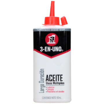 Mostrar detalles de ACEITE 90 ML 3ENUNO LUBRICANTE AFLOJATODO MULTIUSOS 2410150 Imagen de ACEITE 90 ML 3ENUNO LUBRICANTE AFLOJATODO MULTIUSOS 2410150