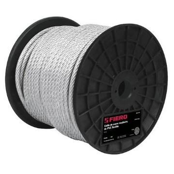 Mostrar detalles de CABLE DE ACERO 1/8 PULG FLEXIBLE RECUBIERTO FIERO CAB-1/8FX Imagen de CABLE DE ACERO 1/8 PULG FLEXIBLE RECUBIERTO FIERO CAB-1/8FX