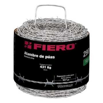 Mostrar detalles de ALAMBRE DE PUAS CALIBRE 15.5 ROLLO DE 300 M FIERO ALPU15-300 Imagen de ALAMBRE DE PUAS CALIBRE 15.5 ROLLO DE 300 M FIERO ALPU15-300