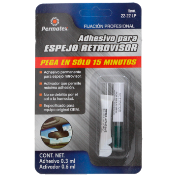 Mostrar detalles de ADHESIVO 3 ML PARA ESPEJO RETROVISOR PERMATEX 22-22LP Imagen de ADHESIVO 3 ML PARA ESPEJO RETROVISOR PERMATEX 22-22LP