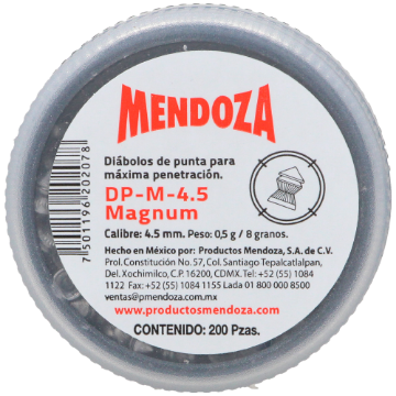 Mostrar detalles de DIABOLOS 4.5 TAPA BLANCA MENDOZA DP-M-4.5 Imagen de DIABOLOS 4.5 TAPA BLANCA MENDOZA DP-M-4.5