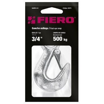 Mostrar detalles de GANCHO ESLINGA DE ACERO FORJADO 3/4 PULG CARGA 500 KG FIERO GANES-3/4 Imagen de GANCHO ESLINGA DE ACERO FORJADO 3/4 PULG CARGA 500 KG FIERO GANES-3/4