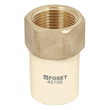 Mostrar detalles de ADAP HEMBRA CPVC C/INSERTO METALICO 19MM FOSET CPVC-642 Imagen de ADAP HEMBRA CPVC C/INSERTO METALICO 19MM FOSET CPVC-642