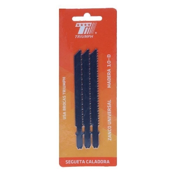 Mostrar detalles de D 12 SEGUETA CALADORA FIT-AL (U y T) 10 D 3 PIEZAS TRIUMPH 35553 Imagen de D 12 SEGUETA CALADORA FIT-AL (U y T) 10 D 3 PIEZAS TRIUMPH 35553