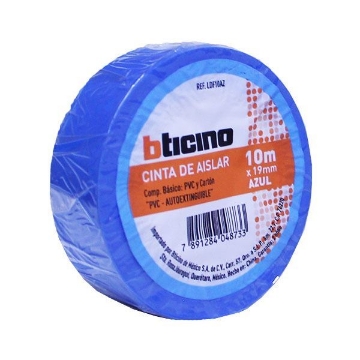 Mostrar detalles de CINTA DE AISLAR COLOR AZUL 19MM X 10 M BTICINO LDF10AZ Imagen de CINTA DE AISLAR COLOR AZUL 19MM X 10 M BTICINO LDF10AZ