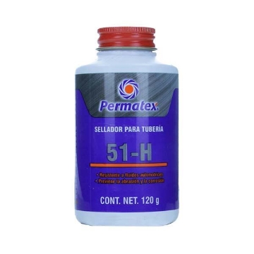 Mostrar detalles de SELLADOR 120 GR PARA CONEXIONES DE TUBERIA PERMATEX 51-H Imagen de SELLADOR 120 GR PARA CONEXIONES DE TUBERIA PERMATEX 51-H