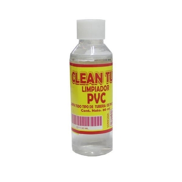 Mostrar detalles de LIMPIADOR 30 ML PARA PVC TRANSPARENTE CLEAN TUB T-30 Imagen de LIMPIADOR 30 ML PARA PVC TRANSPARENTE CLEAN TUB T-30