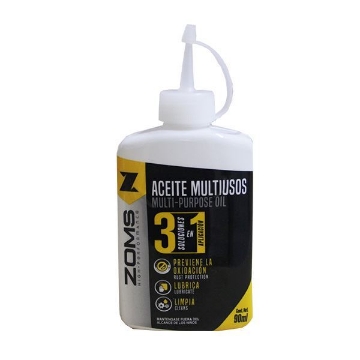 Mostrar detalles de ACEITE MULTIUSOS 3 EN 1 90 ML ZOMS AM-ZAM90 Imagen de ACEITE MULTIUSOS 3 EN 1 90 ML ZOMS AM-ZAM90