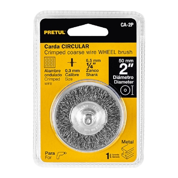 Mostrar detalles de CARDA CIRCULAR 2 PULG ALAMBRE GRUESO PARA TALADRO  PRETUL CA-2P Imagen de CARDA CIRCULAR 2 PULG ALAMBRE GRUESO PARA TALADRO  PRETUL CA-2P