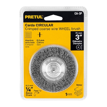 Mostrar detalles de CARDA CIRCULAR 3 PULG ALAMBRE GRUESO PARA TALADRO  PRETUL CA-3P Imagen de CARDA CIRCULAR 3 PULG ALAMBRE GRUESO PARA TALADRO  PRETUL CA-3P
