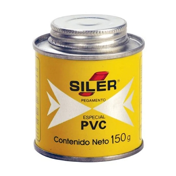 Mostrar detalles de PEGAMENTO 150 GR AMARILLO PARA PVC EN BOTE SILER PVC150 Imagen de PEGAMENTO 150 GR AMARILLO PARA PVC EN BOTE SILER PVC150