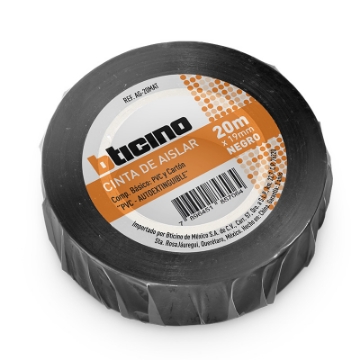 Mostrar detalles de CINTA DE AISLAR NEGRA 19MM X 20 M BTICINO AG-20MAT Imagen de CINTA DE AISLAR NEGRA 19MM X 20 M BTICINO AG-20MAT