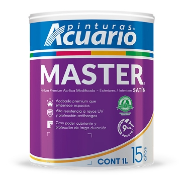 Mostrar detalles de D 1 BASE  TINT 1 L COVER MASTER ACUARIO VA15110 Imagen de D 1 BASE  TINT 1 L COVER MASTER ACUARIO VA15110