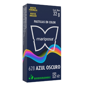 Mostrar detalles de COLORANTE AZUL OSCURO 628 C/3GR PASTILLA MARIPOSA 10628 Imagen de COLORANTE AZUL OSCURO 628 C/3GR PASTILLA MARIPOSA 10628