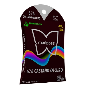 Mostrar detalles de COLORANTE CASTAÑO OSCURO 626 C/32 GR CRISTALES MARIPOSA 21626 Imagen de COLORANTE CASTAÑO OSCURO 626 C/32 GR CRISTALES MARIPOSA 21626