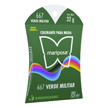 Mostrar detalles de COLORANTE VERDE ULTRAMAR 667 C/32 GR CRISTALES MARIPOSA 21667 Imagen de COLORANTE VERDE ULTRAMAR 667 C/32 GR CRISTALES MARIPOSA 21667