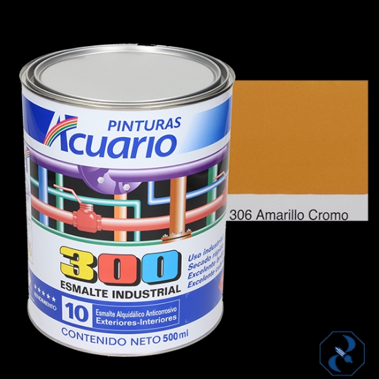 Imagen de ESMALTE 1/2 L AMARILLO CROMO INDUSTRIAL 300 ACUARIO EA30605