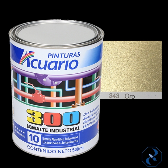 Imagen de ESMALTE 1/2 L ORO INDUSTRIAL 300 ACUARIO EA34305