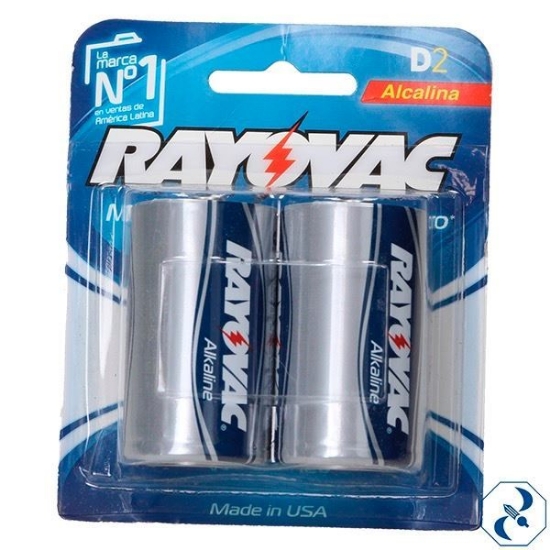 Imagen de D 1 BLISTER C/2 PILAS ALCALINAS TIPO D RAYOVAC 813-2LAB