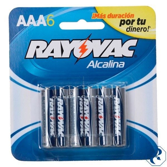 Imagen de D 1 BLISTER C/6 PILAS ALCALINAS TIPO AAA RAYOVAC 454006