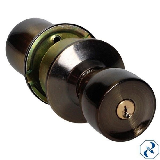 Imagen de D 24 CERRADURA CILINDRIC ENTRA LATON ANTIGUO REDON FANAFN615-TULA