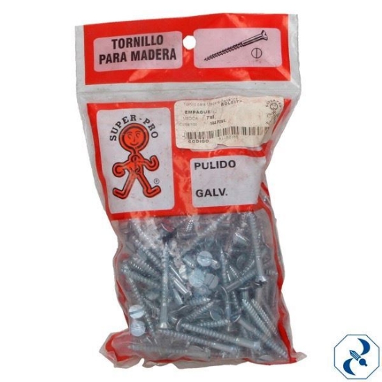 Imagen de TORNILLO P/MADERA GALV. 7X40 C/144 PZAS SUPER PRO A10940150