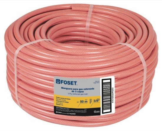 Imagen de MANGUERA PARA GAS 3/8 PULG SIN CONEXION 50 M FOSET MGA-500