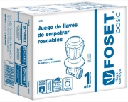 Imagen de D 2 JUEGO 2 LLAVES PARA EMPOTRAR REGADERA ROSCABLES ACRILICO FOSET E-052A