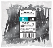 Imagen de BOLSA DE 1 KG DE CLAVOS PARA CONCRETO 2 PULG NEGROS FIERO CLC-2N